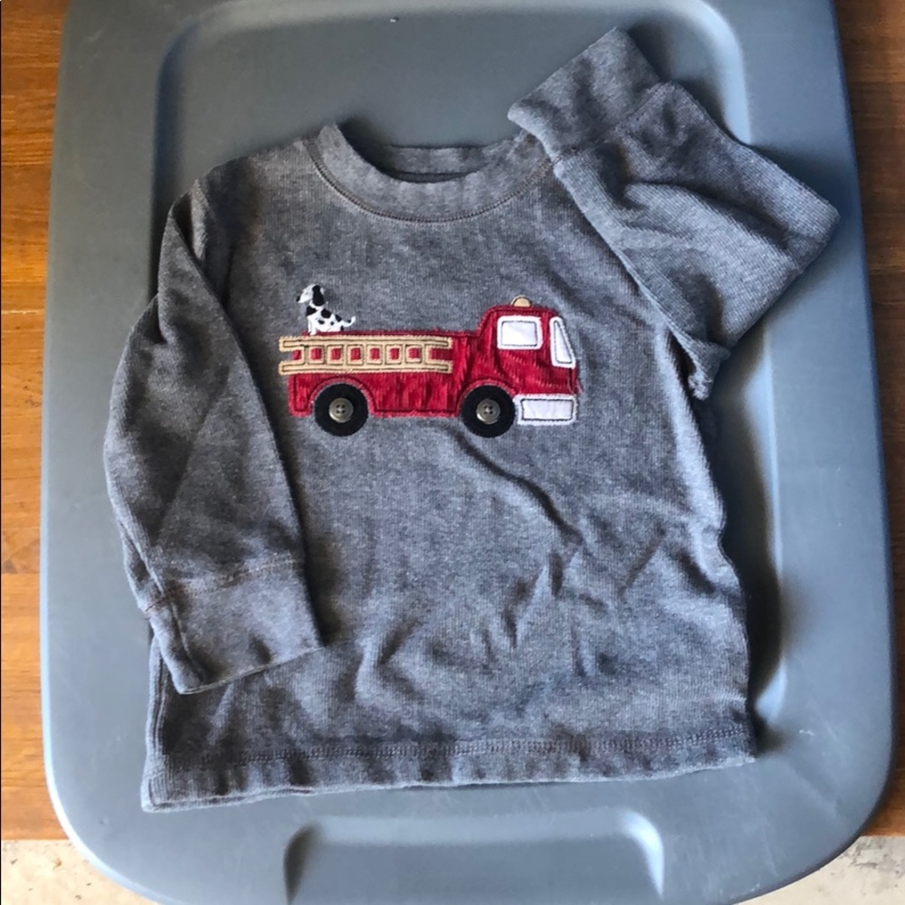 Gymboree firetruck thermal shirt